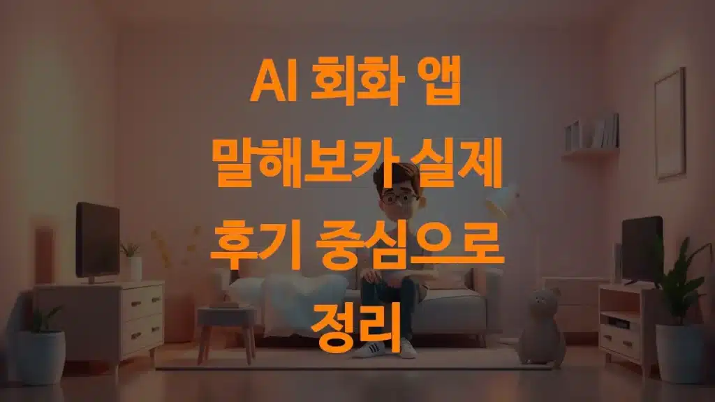 AI 회화 앱 말해보카 실제 후기 중심으로 정리
